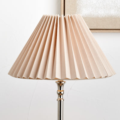 Clarissa Natural Linen Hard Pleat Tapered Shade