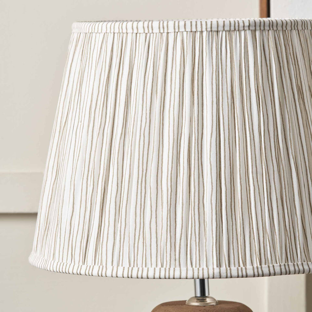 Jenson Natural Stripe Mushroom Pleat Tapered Lampshade