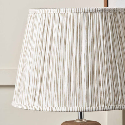 Jenson Natural Stripe Mushroom Pleat Tapered Lampshade