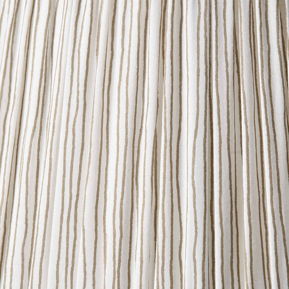 Jenson Natural Stripe Mushroom Pleat Tapered Lampshade