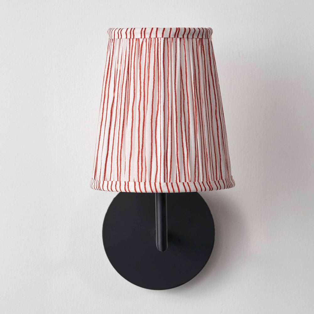 Jenson Cinnamon Stripe Mushroom Pleat Tapered Lampshade