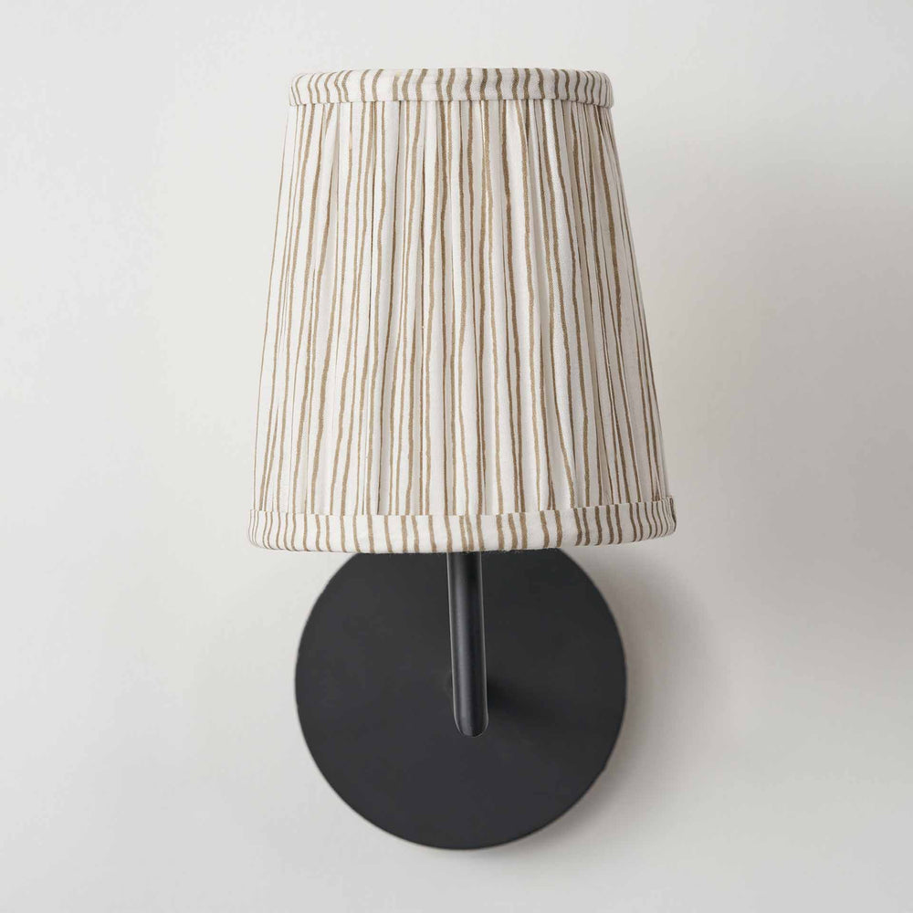 Jenson Natural Stripe Mushroom Pleat Tapered Lampshade