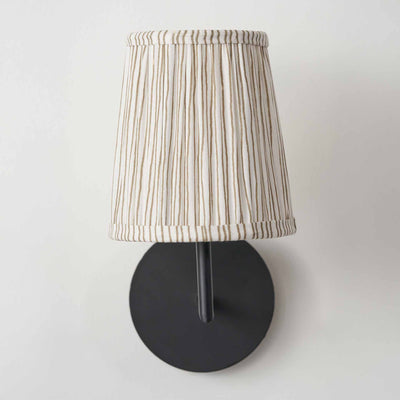 Jenson Natural Stripe Mushroom Pleat Tapered Lampshade