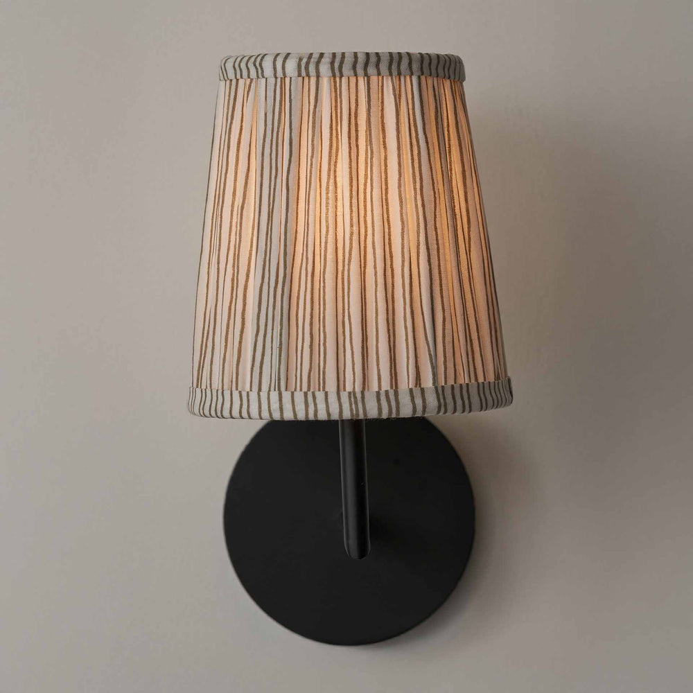 Jenson Natural Stripe Mushroom Pleat Tapered Lampshade