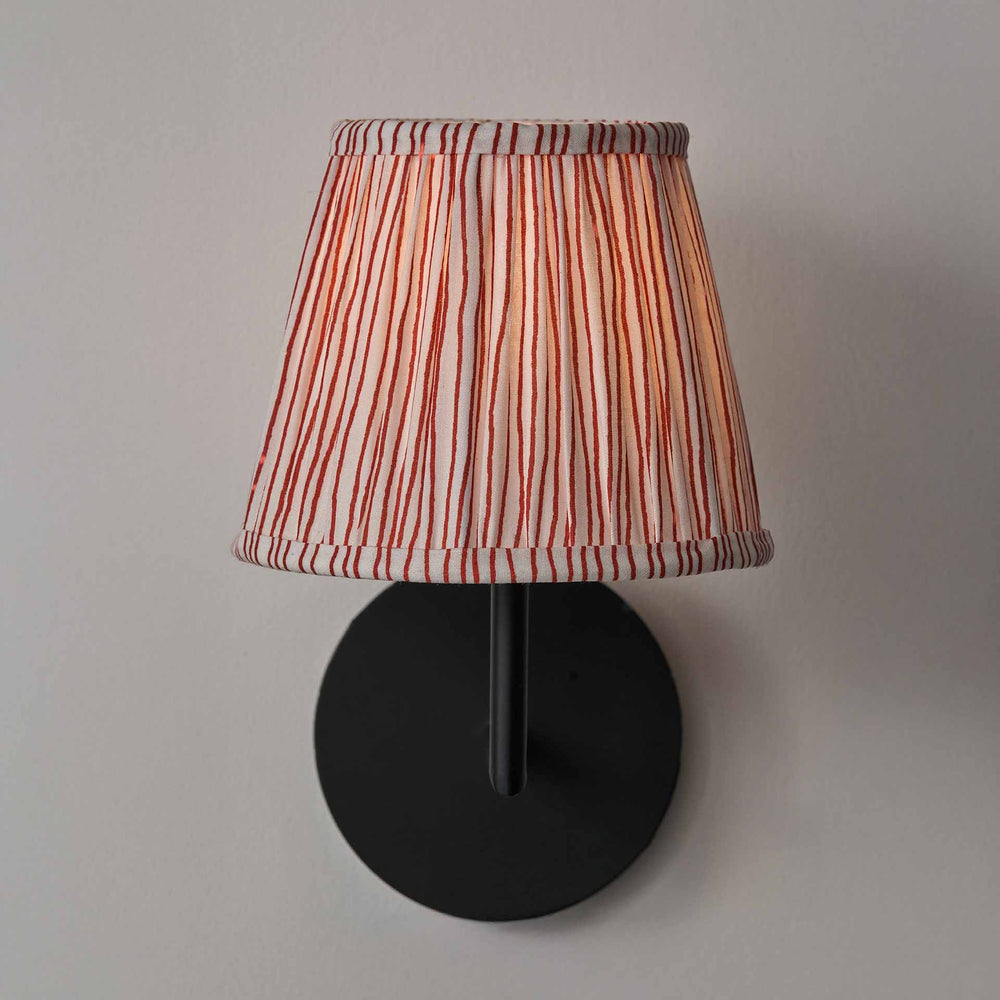 Jenson Cinnamon Stripe Mushroom Pleat Tapered Lampshade