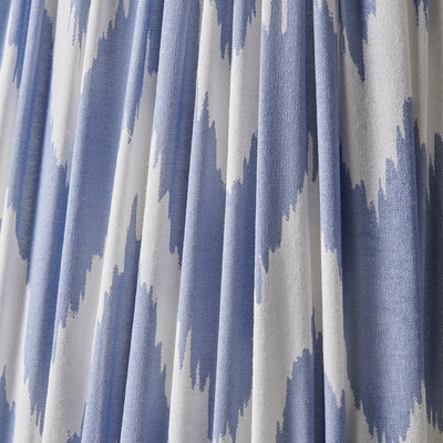 Kahlia Blue Chevron Patterned Mushroom Pleat Tapered Lampshade