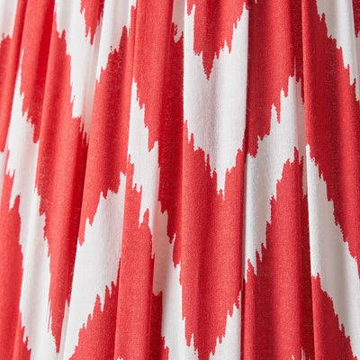 Kahlia Red Chevron Patterned Mushroom Pleat Tapered Lampshade