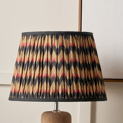 Elara Multi Chevron Design Mushroom Pleat Tapered Lampshade