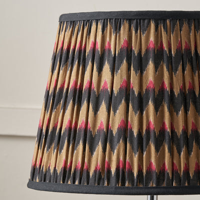 Elara Multi Chevron Design Mushroom Pleat Tapered Lampshade