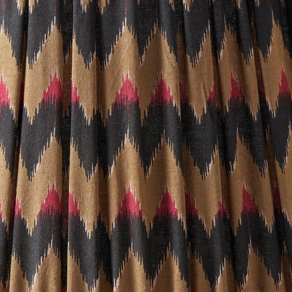 Elara Multi Chevron Design Mushroom Pleat Tapered Lampshade
