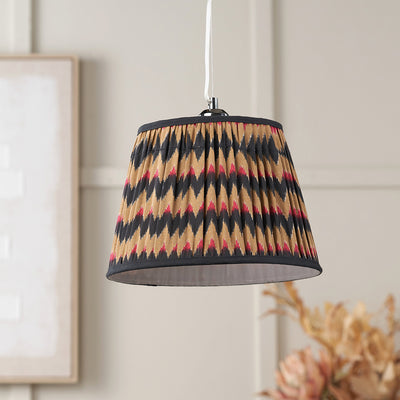 Elara Multi Chevron Design Mushroom Pleat Tapered Lampshade