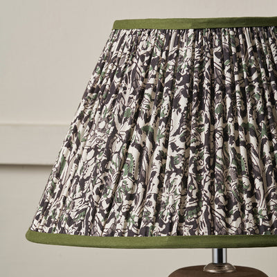 Gisella Green Floral Design Mushroom Pleat Empire Lampshade