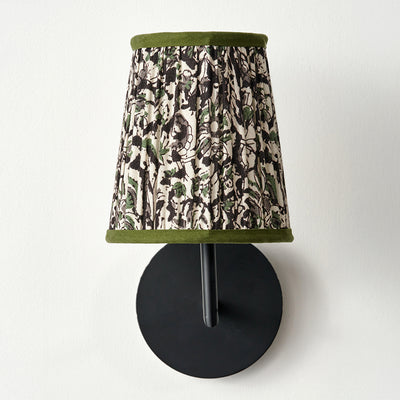 Gisella Green Floral Design Mushroom Pleat Empire Lampshade