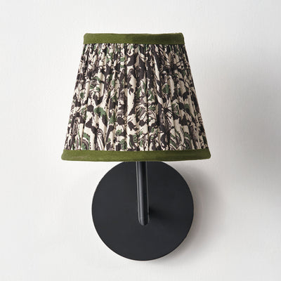 Gisella Green Floral Design Mushroom Pleat Empire Lampshade