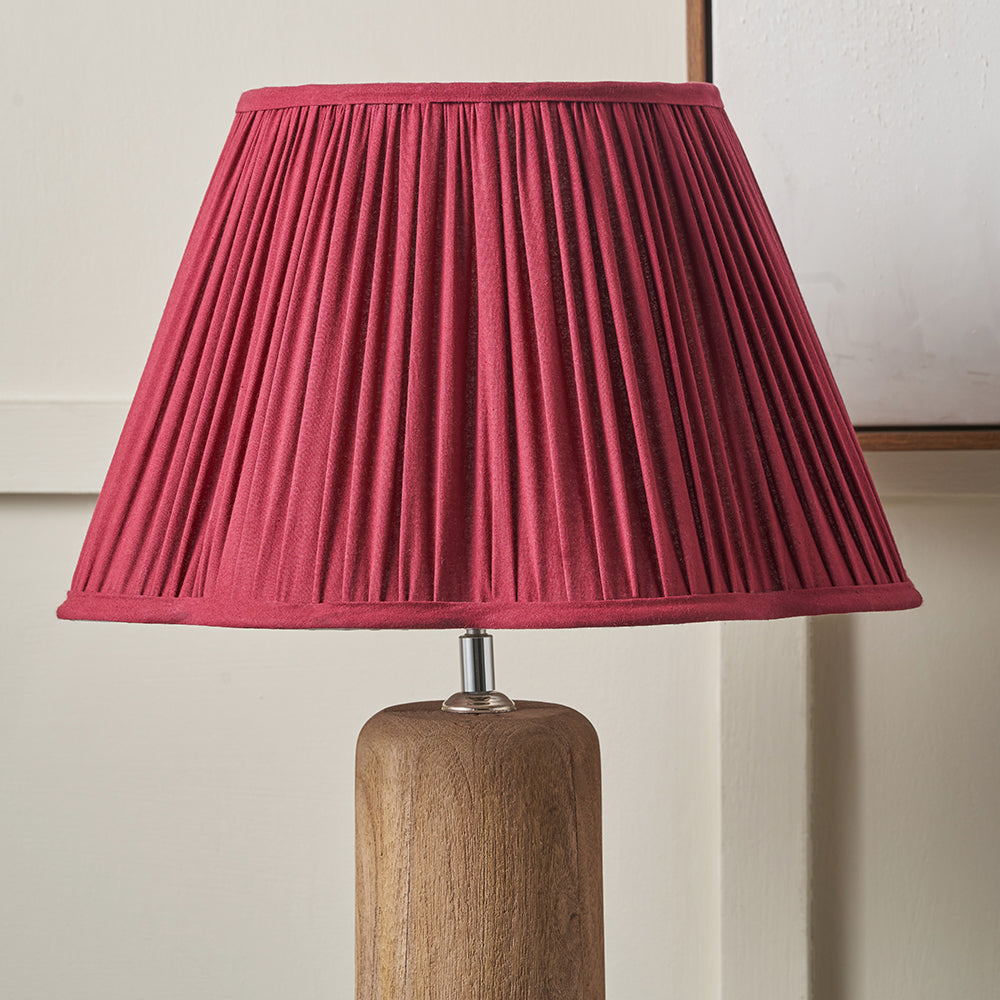 Maressa Mulberry Mushroom Pleat Scalloped Tapered Lampshade