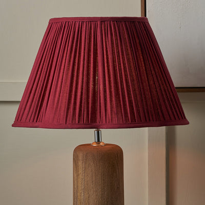 Maressa Mulberry Mushroom Pleat Scalloped Tapered Lampshade