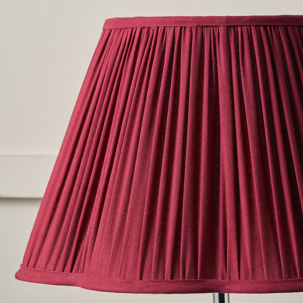 Maressa Mulberry Mushroom Pleat Scalloped Tapered Lampshade