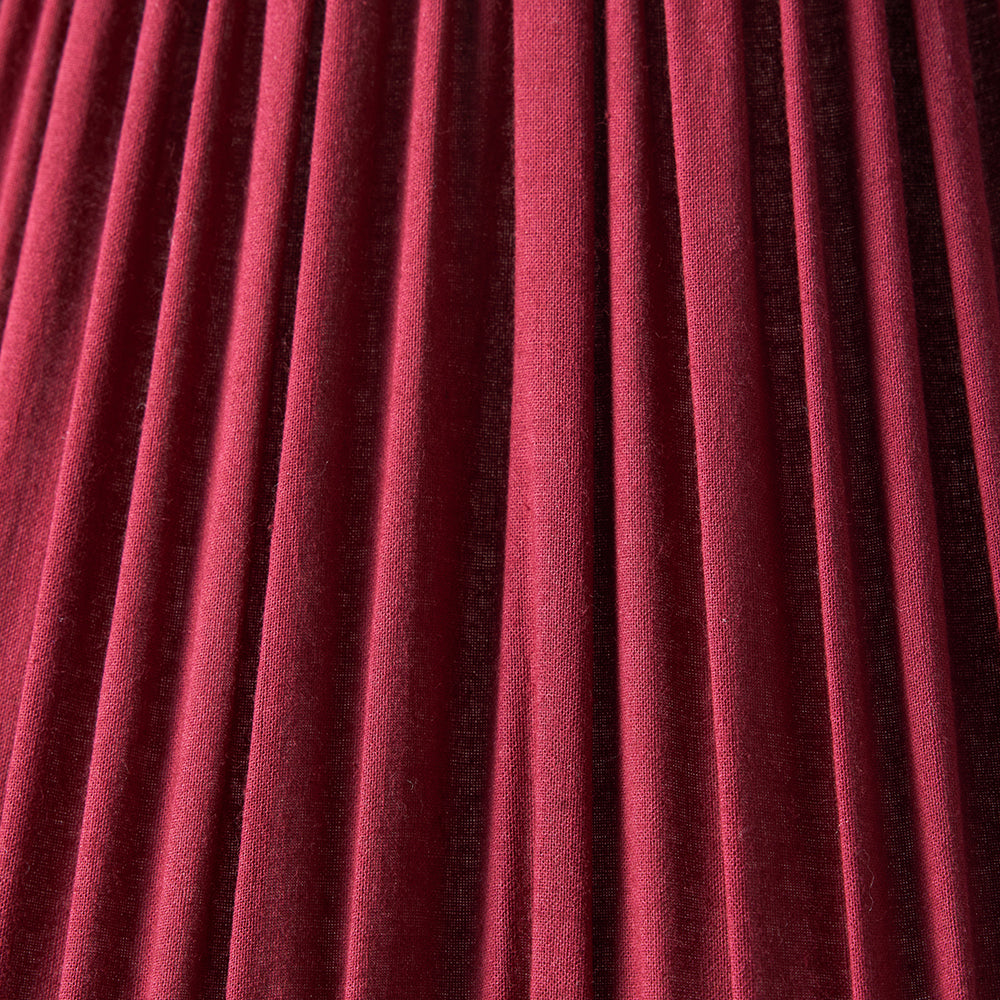 Maressa Mulberry Mushroom Pleat Scalloped Tapered Lampshade