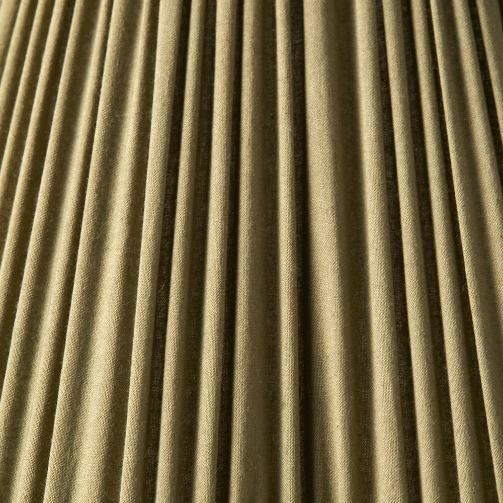 Maressa Olive Mushroom Pleat Scalloped Tapered Lampshade