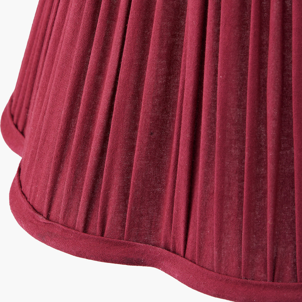 Maressa Mulberry Mushroom Pleat Scalloped Tapered Lampshade