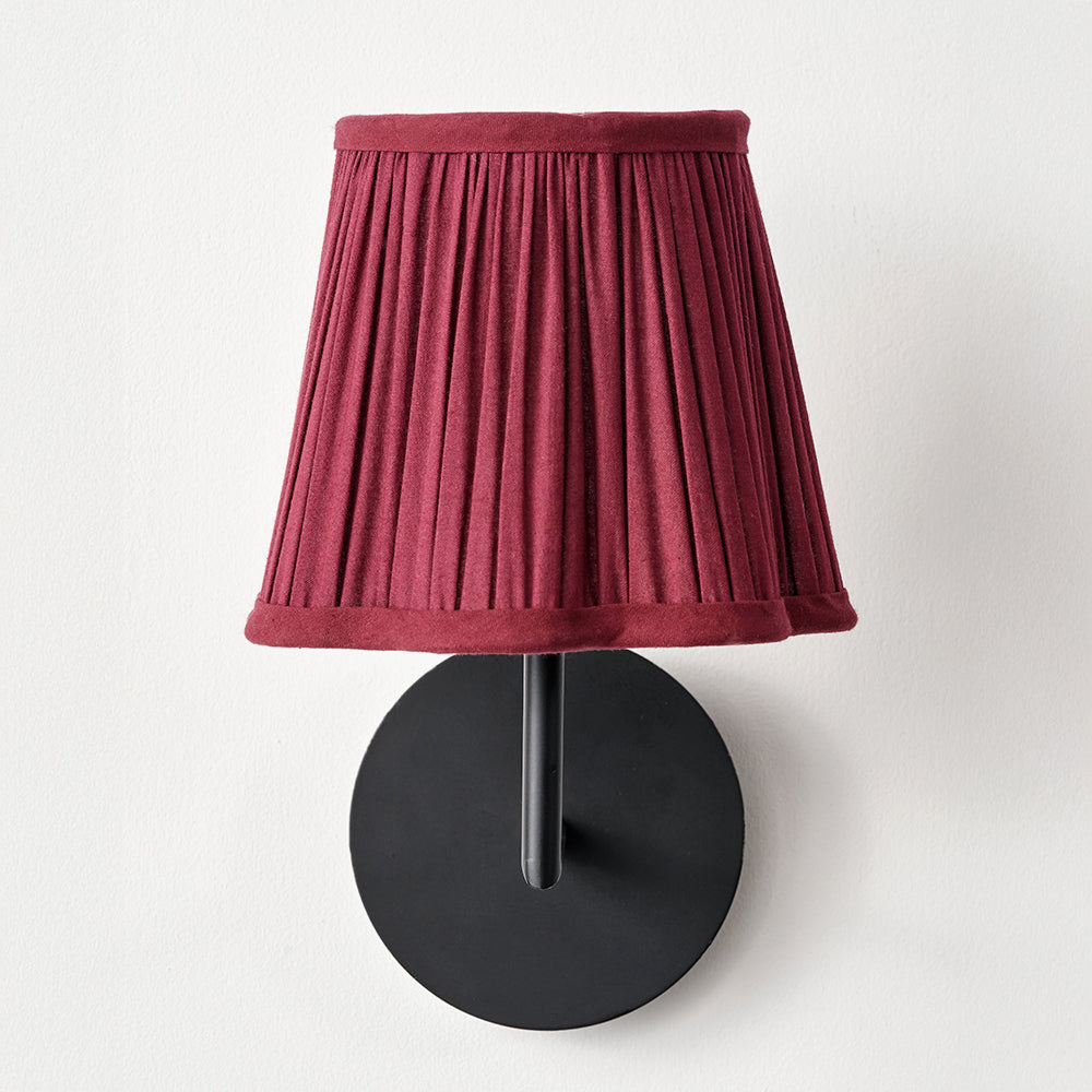 Maressa Mulberry Mushroom Pleat Scalloped Tapered Lampshade