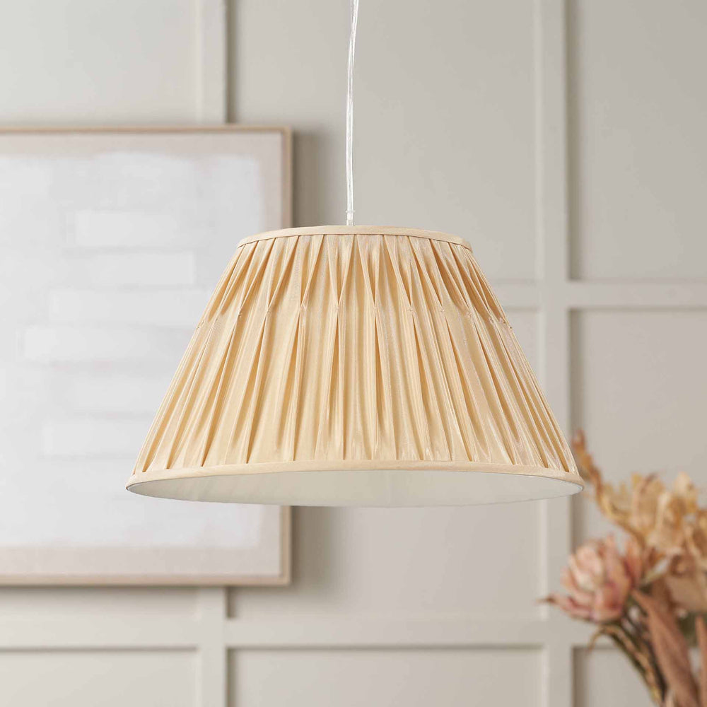 Vivian Gold Pinch Pleat Tapered Lampshade