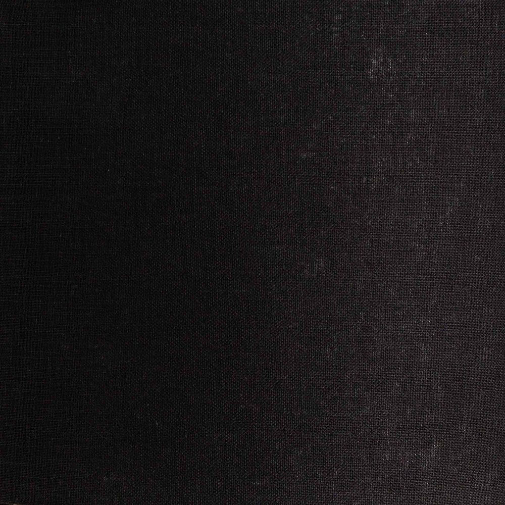 Basilan Black Self Lined Linen Drum Shade