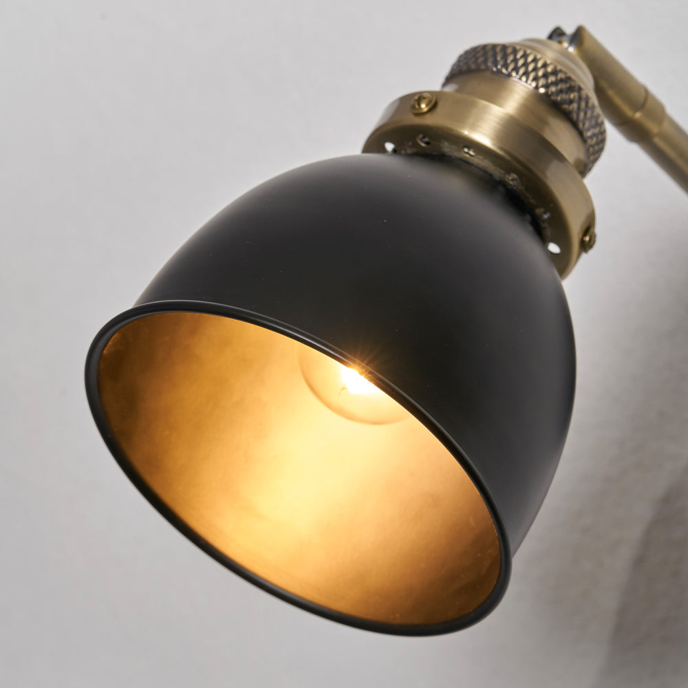 Blythe Black and Gold Task Wall Light