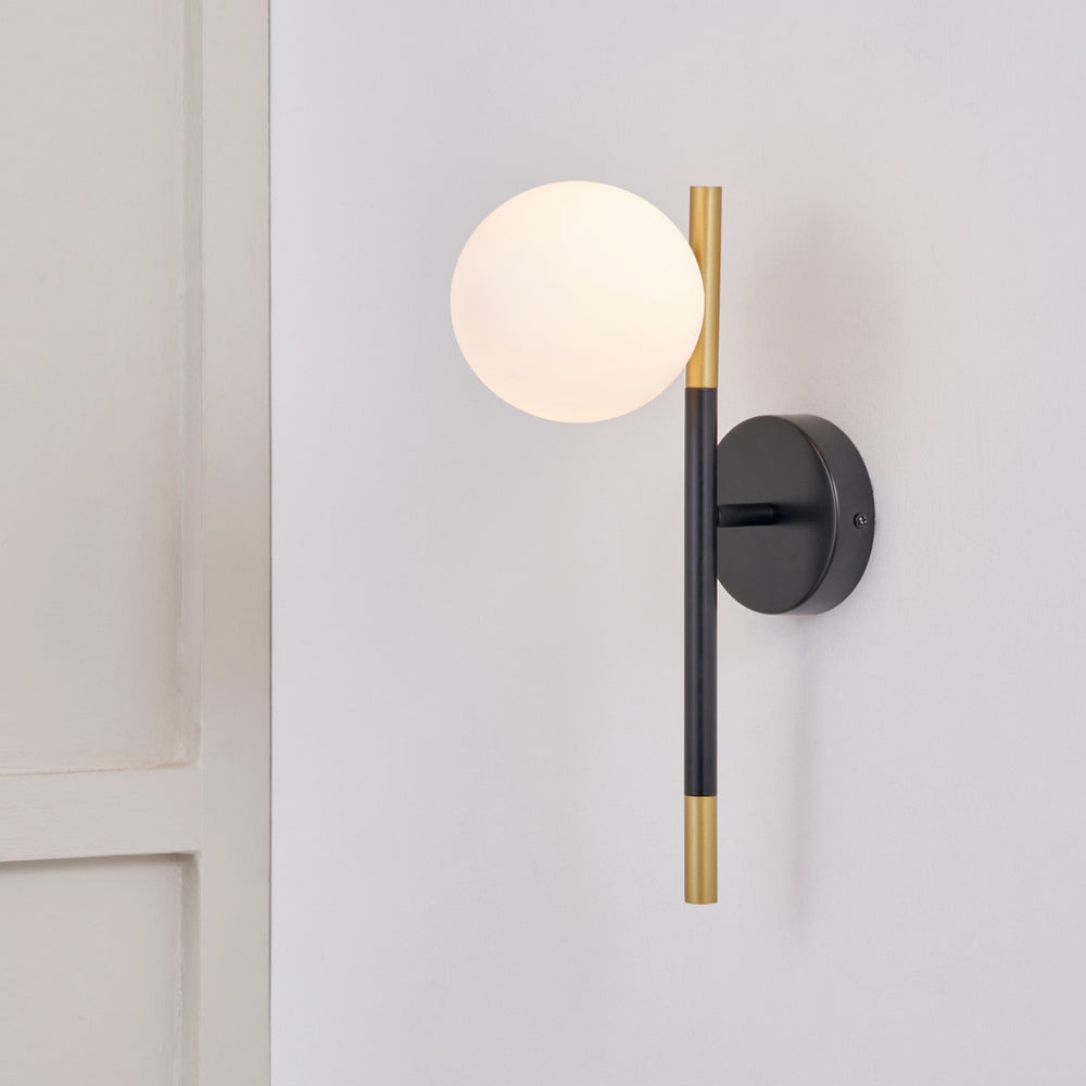 Cami White Orb Wall Light
