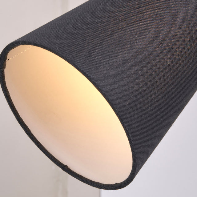 Jaya Black and Natural Wood Wall Light