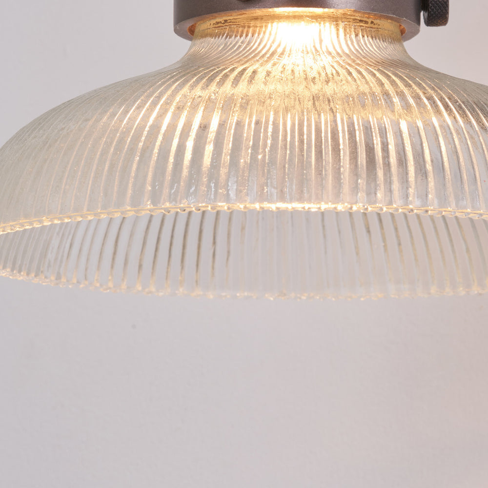 Beckett Ribbed Glass with Antique Bronze Fitting Wall Light