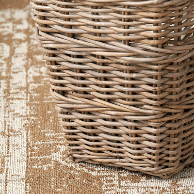 Papua Grey Kubu Square Waste Paper Bin