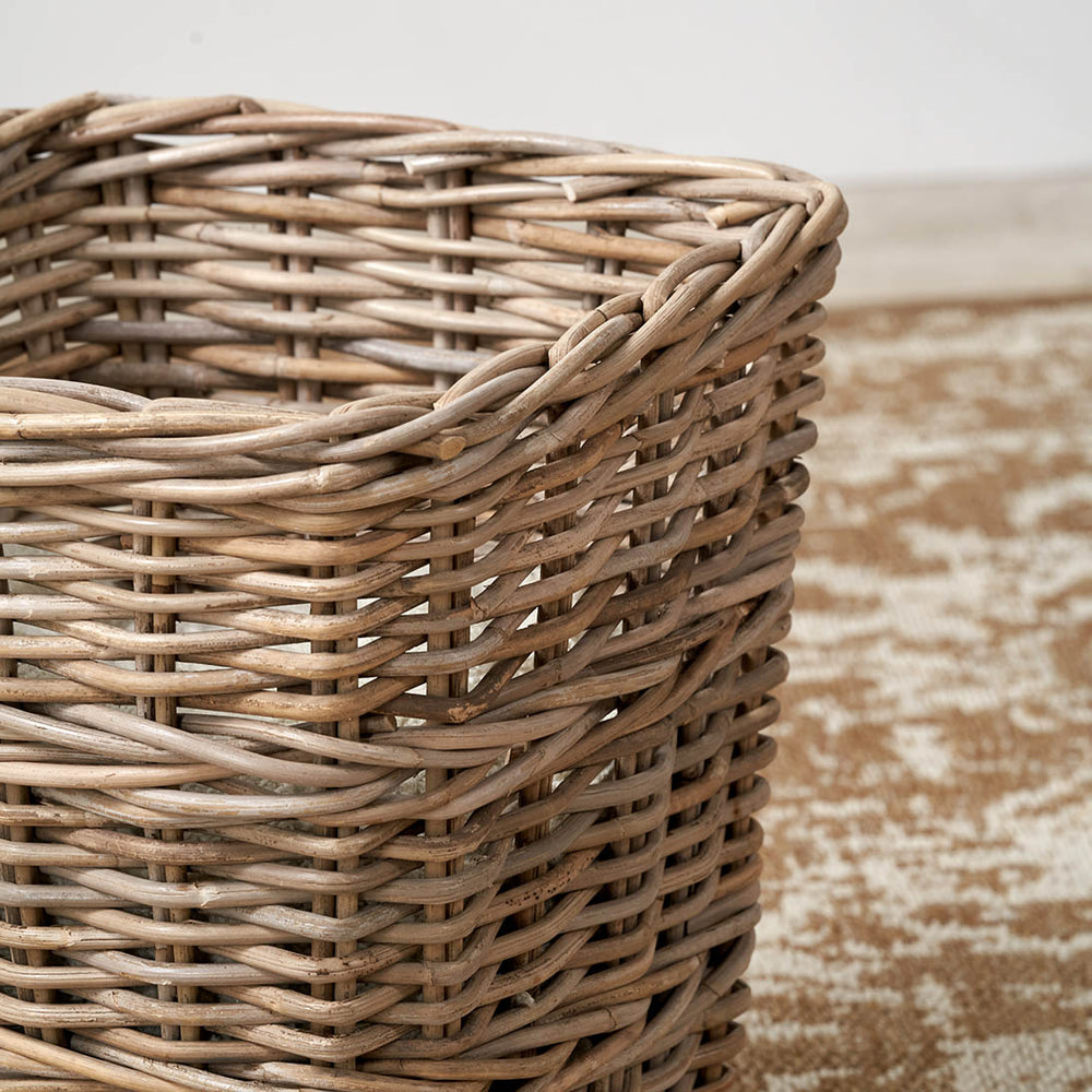 Papua Grey Kubu Square Waste Paper Bin