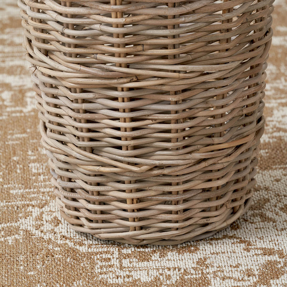 Nayla Grey Kubu Round Waste Paper Bin