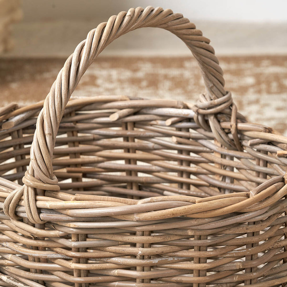 Indah Grey Kubu Straight Sided Shopping Basket
