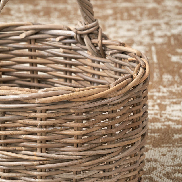 Indah Grey Kubu Straight Sided Shopping Basket