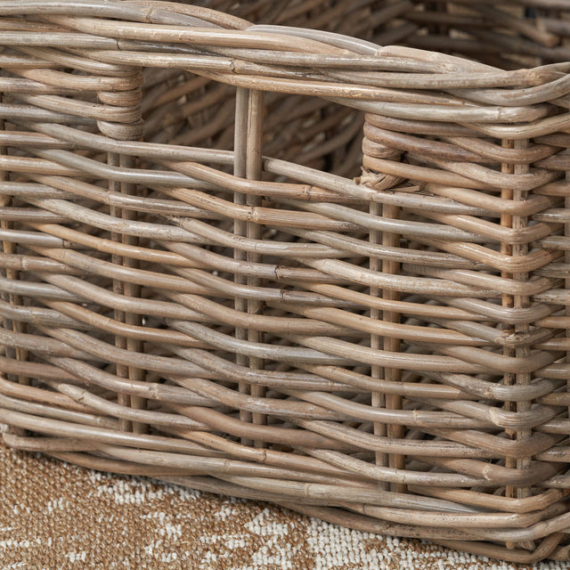 Rona Grey Kubu Rectangular Storage Baskets with Inset Handles S/2