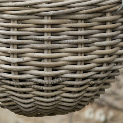 Kamala Indoor Outdoor Grey Kubu Round Hanging Basket Large