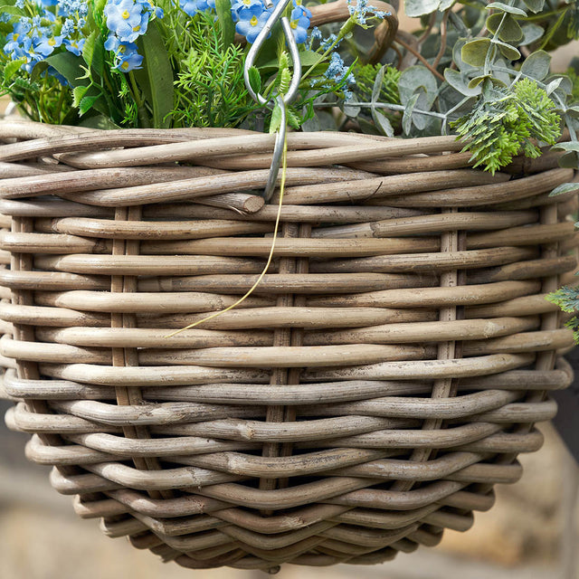 Kamala Indoor Outdoor Grey Kubu Round Hanging Basket