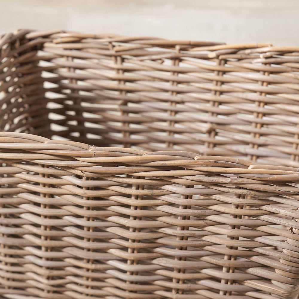 Kiki Grey Kubu Rectangular Handled Laundry Basket