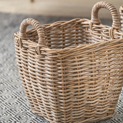 Hendra Grey Kubu Graduated Square Storage Baskets S/2