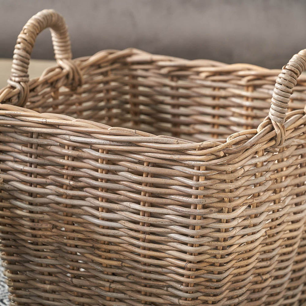Hendra Grey Kubu Graduated Square Storage Baskets S/2