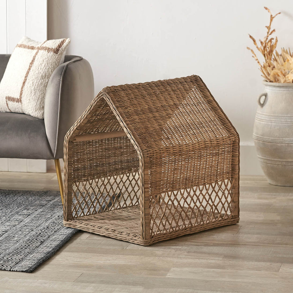Bodi Rattan House Dog Basket