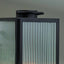 Jones Black & Ribbed Glass Lanterns S/2