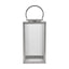 Riley Silver Ribbed Glass Large Lantern