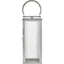 Riley Silver Ribbed Glass Small Lantern