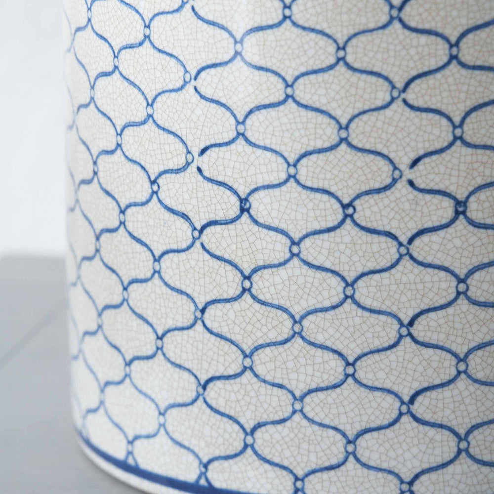Emeri Grey & Blue Ceramic Lidded Ginger Jar