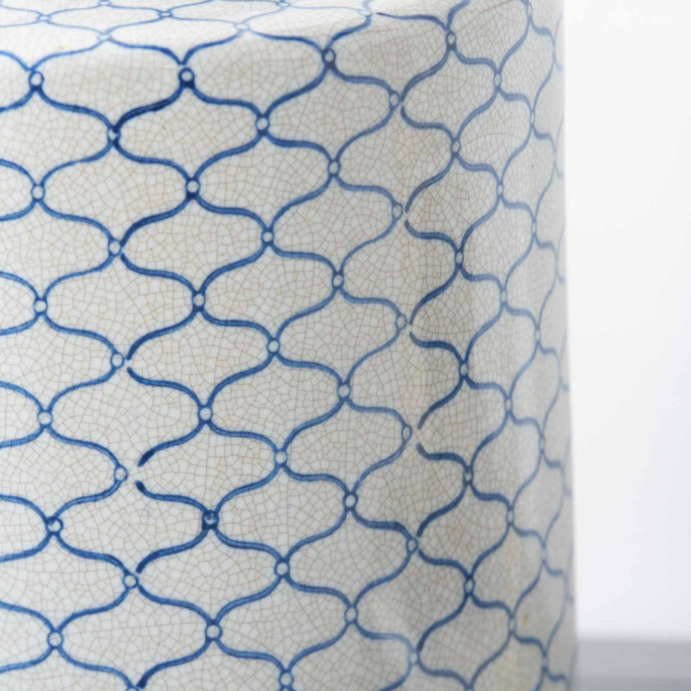 Emeri Grey & Blue Ceramic Lidded Ginger Jar