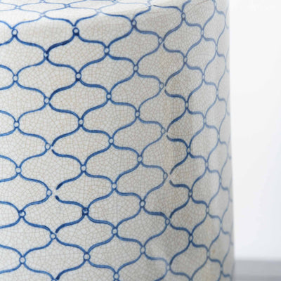 Emeri Grey & Blue Ceramic Lidded Ginger Jar