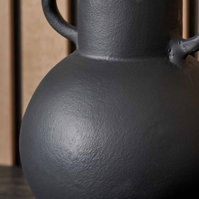 Taluka Black Vase with Handles